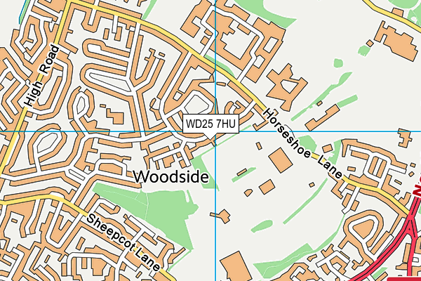 WD25 7HU map - OS VectorMap District (Ordnance Survey) WD25 7HU map - OS VectorMap District (Ordnance Survey)