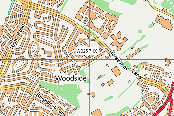 WD25 7HX map - OS VectorMap District (Ordnance Survey) WD25 7HX map - OS VectorMap District (Ordnance Survey)