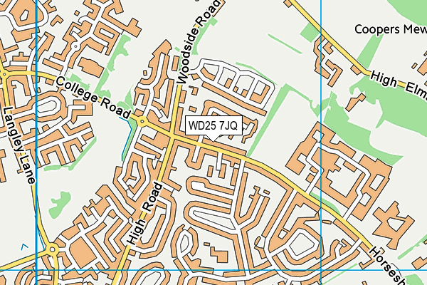 WD25 7JQ map - OS VectorMap District (Ordnance Survey) WD25 7JQ map - OS VectorMap District (Ordnance Survey)