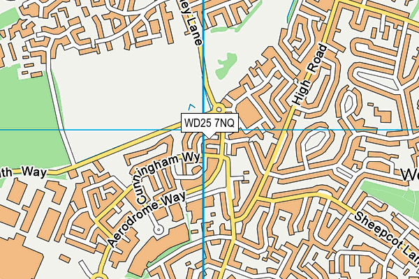 WD25 7NQ map - OS VectorMap District (Ordnance Survey) WD25 7NQ map - OS VectorMap District (Ordnance Survey)