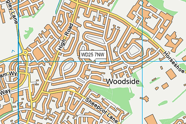 WD25 7NW map - OS VectorMap District (Ordnance Survey) WD25 7NW map - OS VectorMap District (Ordnance Survey)