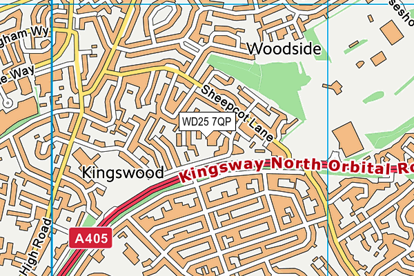 WD25 7QP map - OS VectorMap District (Ordnance Survey) WD25 7QP map - OS VectorMap District (Ordnance Survey)