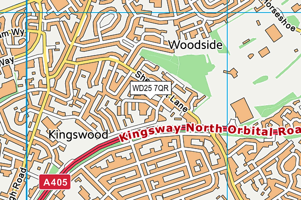 WD25 7QR map - OS VectorMap District (Ordnance Survey) WD25 7QR map - OS VectorMap District (Ordnance Survey)