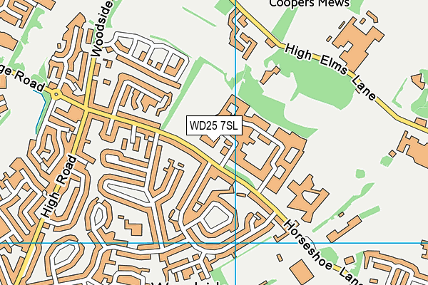WD25 7SL map - OS VectorMap District (Ordnance Survey) WD25 7SL map - OS VectorMap District (Ordnance Survey)