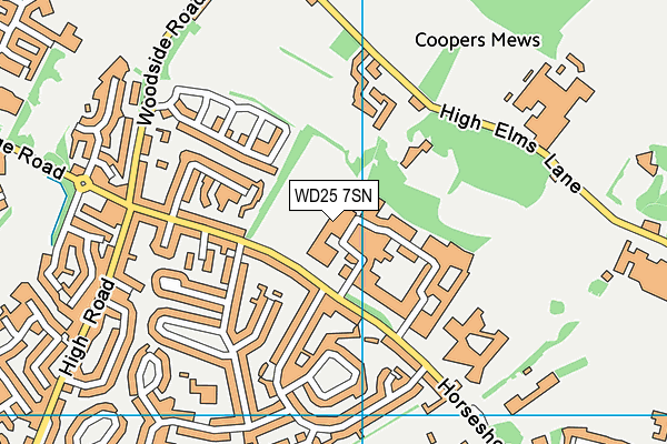 WD25 7SN map - OS VectorMap District (Ordnance Survey) WD25 7SN map - OS VectorMap District (Ordnance Survey)