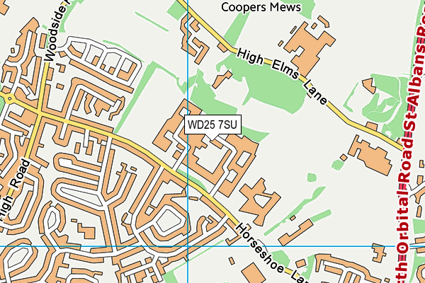 WD25 7SU map - OS VectorMap District (Ordnance Survey) WD25 7SU map - OS VectorMap District (Ordnance Survey)