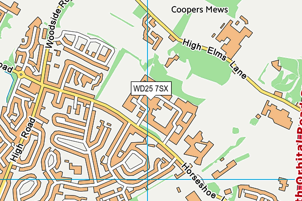 WD25 7SX map - OS VectorMap District (Ordnance Survey) WD25 7SX map - OS VectorMap District (Ordnance Survey)