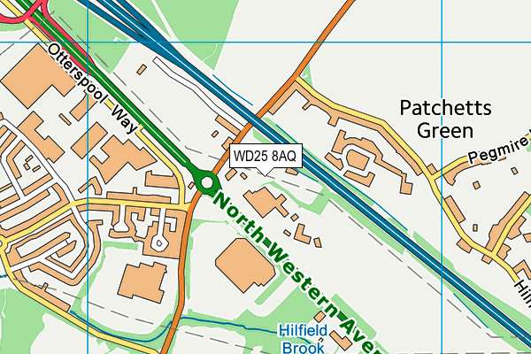 WD25 8AQ map - OS VectorMap District (Ordnance Survey) WD25 8AQ map - OS VectorMap District (Ordnance Survey)