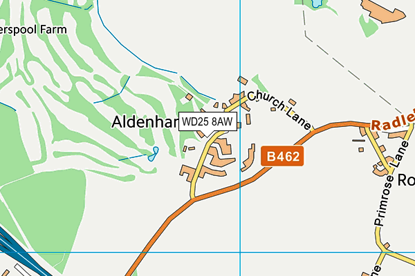 WD25 8AW map - OS VectorMap District (Ordnance Survey) WD25 8AW map - OS VectorMap District (Ordnance Survey)