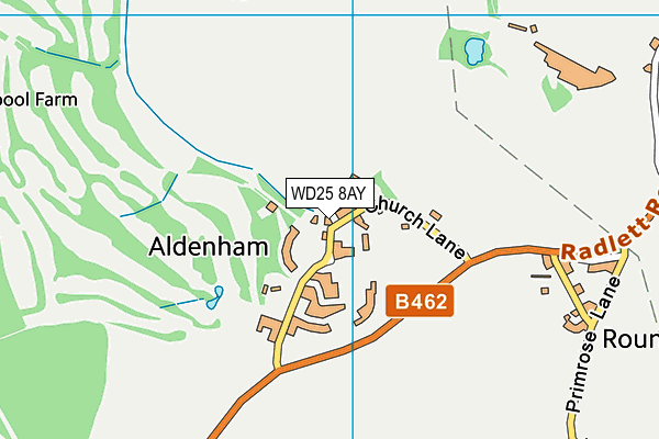 WD25 8AY map - OS VectorMap District (Ordnance Survey) WD25 8AY map - OS VectorMap District (Ordnance Survey)