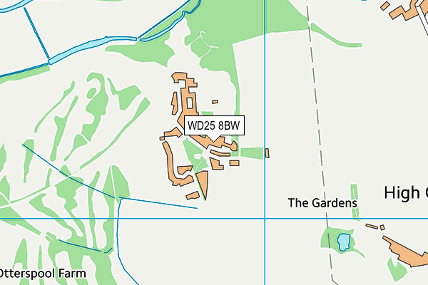 WD25 8BW map - OS VectorMap District (Ordnance Survey) WD25 8BW map - OS VectorMap District (Ordnance Survey)