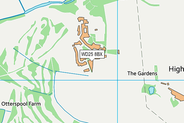 WD25 8BX map - OS VectorMap District (Ordnance Survey) WD25 8BX map - OS VectorMap District (Ordnance Survey)