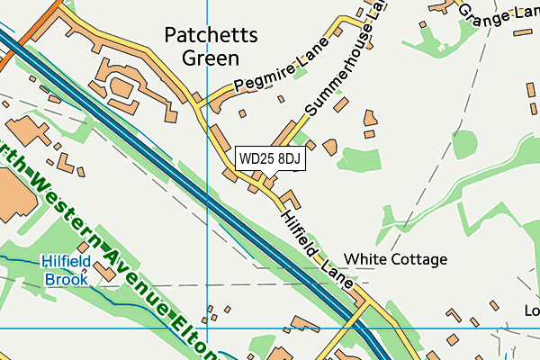 WD25 8DJ map - OS VectorMap District (Ordnance Survey) WD25 8DJ map - OS VectorMap District (Ordnance Survey)