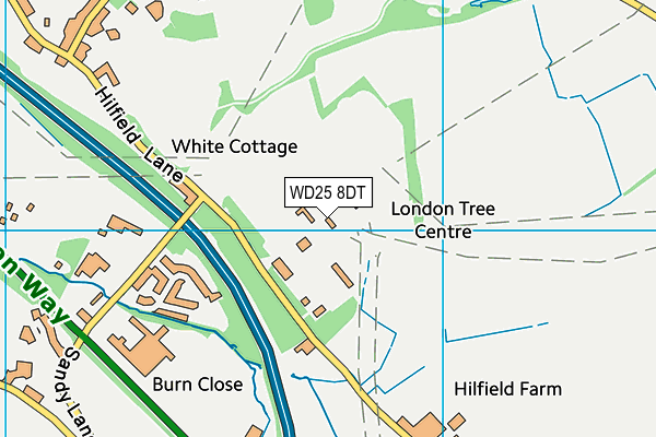 WD25 8DT map - OS VectorMap District (Ordnance Survey) WD25 8DT map - OS VectorMap District (Ordnance Survey)