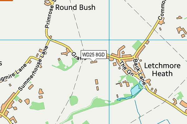 WD25 8GD map - OS VectorMap District (Ordnance Survey) WD25 8GD map - OS VectorMap District (Ordnance Survey)