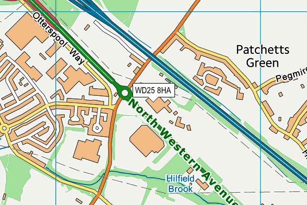 WD25 8HA map - OS VectorMap District (Ordnance Survey) WD25 8HA map - OS VectorMap District (Ordnance Survey)
