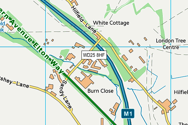 WD25 8HF map - OS VectorMap District (Ordnance Survey) WD25 8HF map - OS VectorMap District (Ordnance Survey)