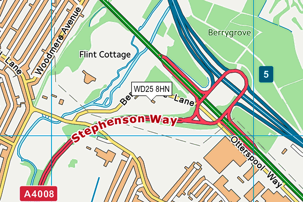 WD25 8HN map - OS VectorMap District (Ordnance Survey) WD25 8HN map - OS VectorMap District (Ordnance Survey)