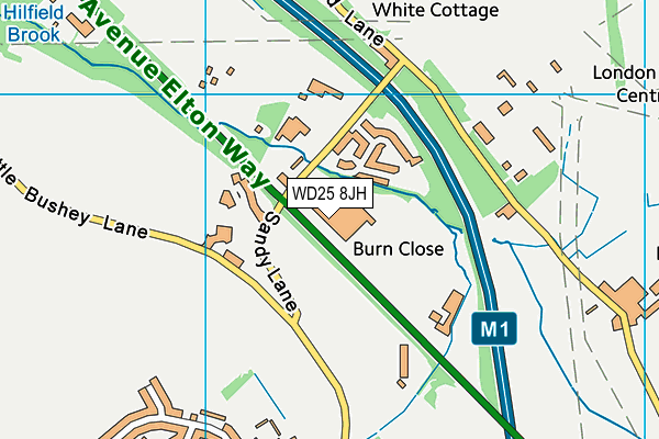 WD25 8JH map - OS VectorMap District (Ordnance Survey) WD25 8JH map - OS VectorMap District (Ordnance Survey)