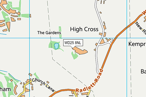 WD25 8NL map - OS VectorMap District (Ordnance Survey) WD25 8NL map - OS VectorMap District (Ordnance Survey)