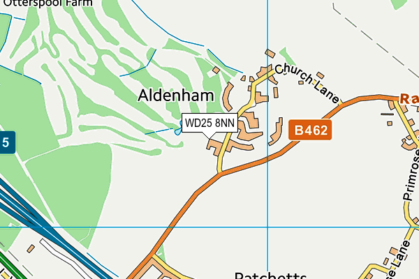 WD25 8NN map - OS VectorMap District (Ordnance Survey) WD25 8NN map - OS VectorMap District (Ordnance Survey)
