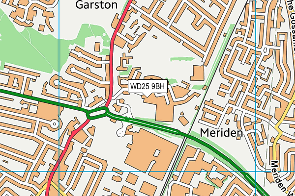 WD25 9BH map - OS VectorMap District (Ordnance Survey) WD25 9BH map - OS VectorMap District (Ordnance Survey)