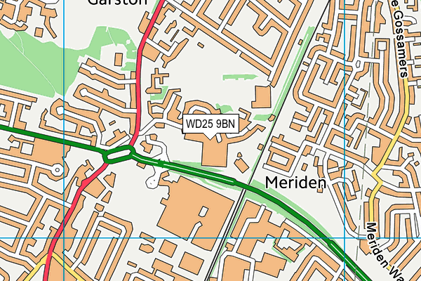 WD25 9BN map - OS VectorMap District (Ordnance Survey) WD25 9BN map - OS VectorMap District (Ordnance Survey)