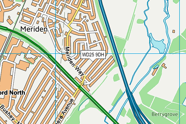 WD25 9DH map - OS VectorMap District (Ordnance Survey) WD25 9DH map - OS VectorMap District (Ordnance Survey)