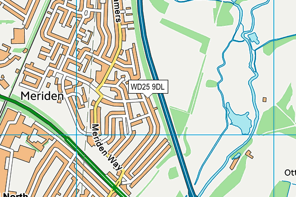 WD25 9DL map - OS VectorMap District (Ordnance Survey) WD25 9DL map - OS VectorMap District (Ordnance Survey)
