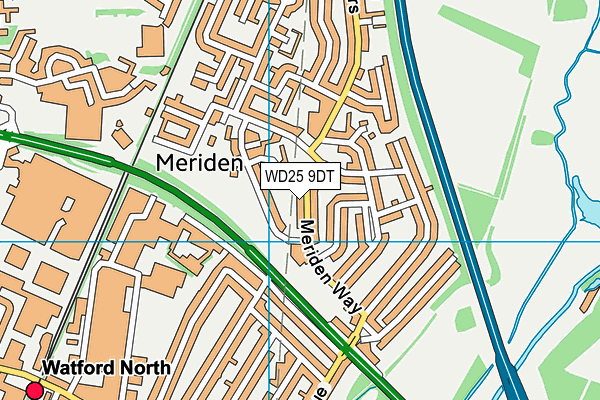 WD25 9DT map - OS VectorMap District (Ordnance Survey) WD25 9DT map - OS VectorMap District (Ordnance Survey)