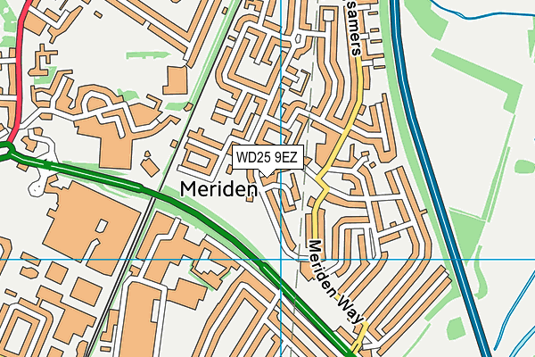 WD25 9EZ map - OS VectorMap District (Ordnance Survey) WD25 9EZ map - OS VectorMap District (Ordnance Survey)