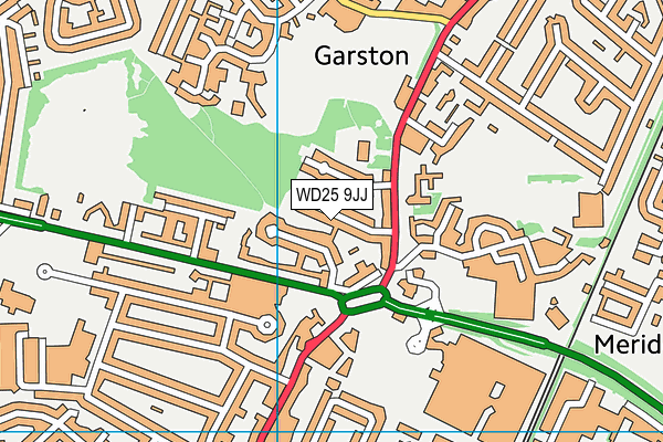 WD25 9JJ map - OS VectorMap District (Ordnance Survey) WD25 9JJ map - OS VectorMap District (Ordnance Survey)
