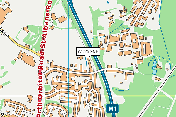 WD25 9NF map - OS VectorMap District (Ordnance Survey) WD25 9NF map - OS VectorMap District (Ordnance Survey)