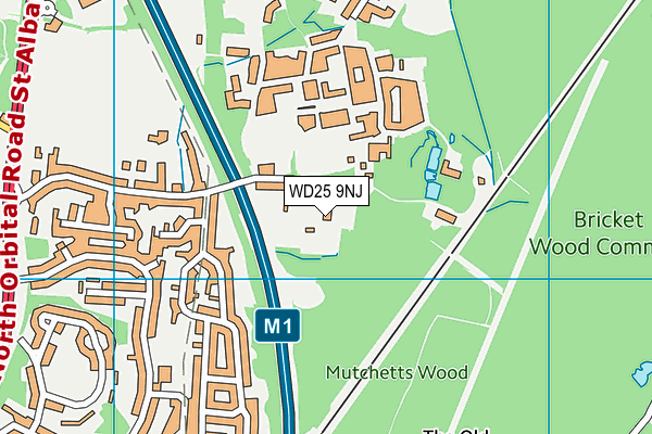 WD25 9NJ map - OS VectorMap District (Ordnance Survey) WD25 9NJ map - OS VectorMap District (Ordnance Survey)