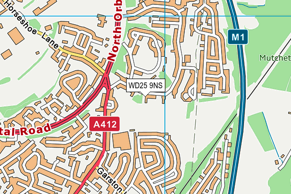WD25 9NS map - OS VectorMap District (Ordnance Survey) WD25 9NS map - OS VectorMap District (Ordnance Survey)