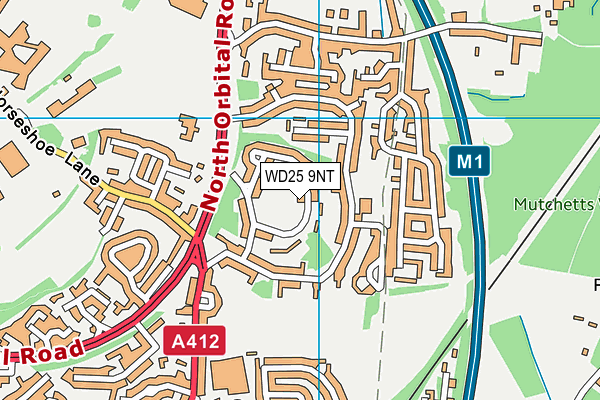 WD25 9NT map - OS VectorMap District (Ordnance Survey) WD25 9NT map - OS VectorMap District (Ordnance Survey)