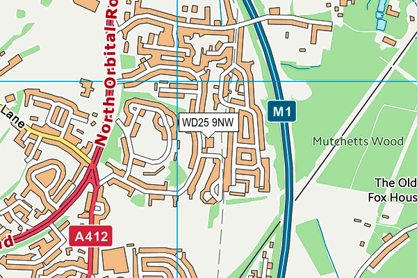 WD25 9NW map - OS VectorMap District (Ordnance Survey) WD25 9NW map - OS VectorMap District (Ordnance Survey)
