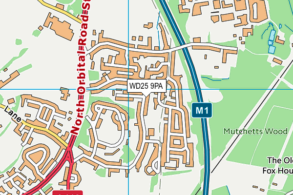 WD25 9PA map - OS VectorMap District (Ordnance Survey) WD25 9PA map - OS VectorMap District (Ordnance Survey)