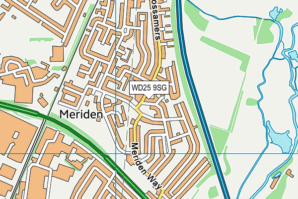WD25 9SG map - OS VectorMap District (Ordnance Survey) WD25 9SG map - OS VectorMap District (Ordnance Survey)