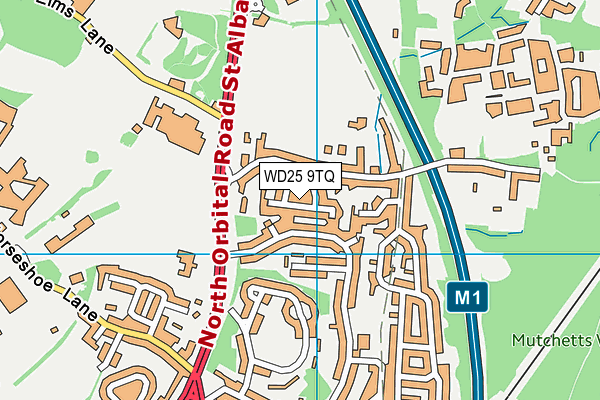 WD25 9TQ map - OS VectorMap District (Ordnance Survey) WD25 9TQ map - OS VectorMap District (Ordnance Survey)
