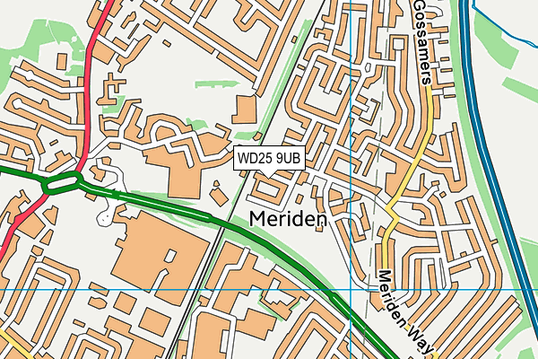 WD25 9UB map - OS VectorMap District (Ordnance Survey) WD25 9UB map - OS VectorMap District (Ordnance Survey)