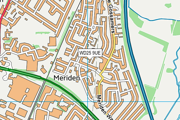WD25 9UE map - OS VectorMap District (Ordnance Survey) WD25 9UE map - OS VectorMap District (Ordnance Survey)