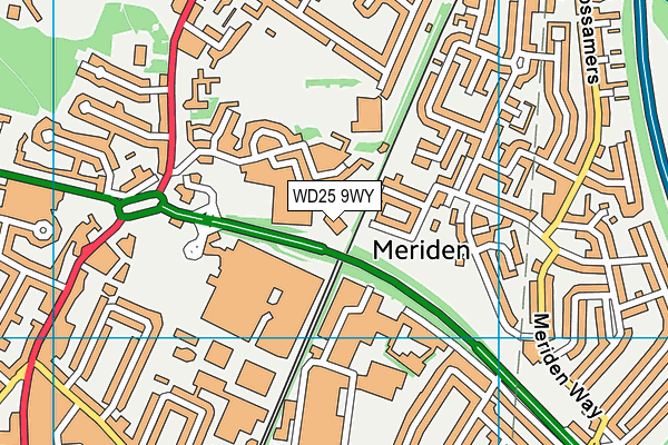 WD25 9WY map - OS VectorMap District (Ordnance Survey) WD25 9WY map - OS VectorMap District (Ordnance Survey)