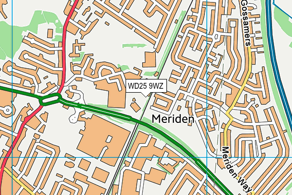 WD25 9WZ map - OS VectorMap District (Ordnance Survey) WD25 9WZ map - OS VectorMap District (Ordnance Survey)