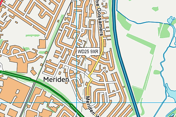 WD25 9XR map - OS VectorMap District (Ordnance Survey) WD25 9XR map - OS VectorMap District (Ordnance Survey)