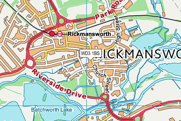 WD3 1BS map - OS VectorMap District (Ordnance Survey)
