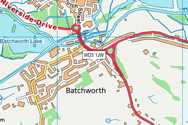 WD3 1JW map - OS VectorMap District (Ordnance Survey)