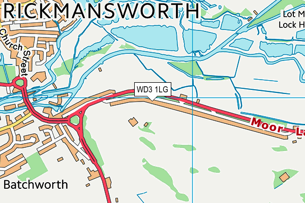 WD3 1LG map - OS VectorMap District (Ordnance Survey)