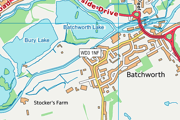WD3 1NF map - OS VectorMap District (Ordnance Survey) WD3 1NF map - OS VectorMap District (Ordnance Survey)