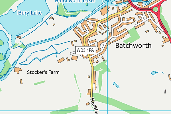 WD3 1PA map - OS VectorMap District (Ordnance Survey) WD3 1PA map - OS VectorMap District (Ordnance Survey)